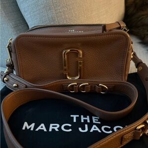 Marc Jacobs Tan Crossbody Bag with Gold Accents